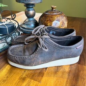 Clarks Originals Leather Wallabee Lace Up Shoes